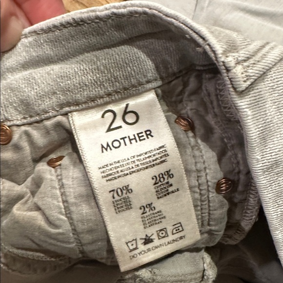 MOTHER the looker pop! Driftwood jeans size 26 skinny jeans w stretch - Picture 4 of 11